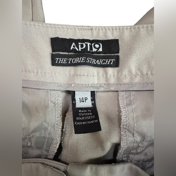 Apt. 9 Women’s Straight Leg Dress Pants Beige 14P Petite - Picture 6 of 8
